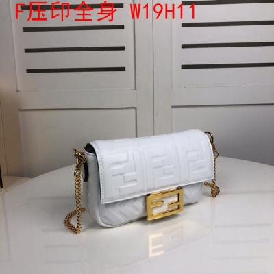 wholesale quality fendi bags full embossed f logo white