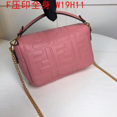 wholesale quality fendi bags full embossed f logo pink