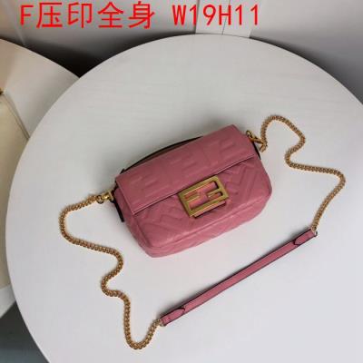 wholesale quality fendi bags full embossed f logo pink