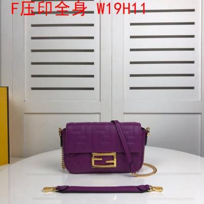 wholesale quality fendi bags full embossed f logo purple