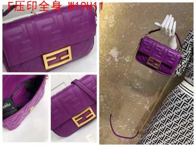 wholesale quality fendi bags full embossed f logo purple