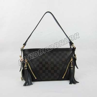 discount louis vuitton handbags leather n96883 black wholesale