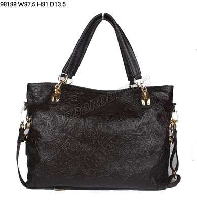 Discount Louis Vuitton Handbags Leather 98188 coffee Wholesale