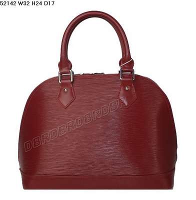 Discount Louis Vuitton Handbags Epi Leather 52142 purplish red Wholesale