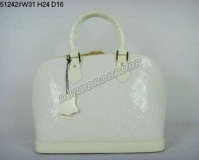 Discount Louis Vuitton Handbags Monogram Vernis M93596 white Wholesale