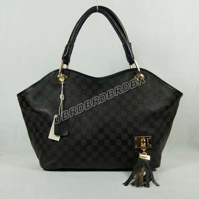 Discount Louis Vuitton Handbags Leather N95017 black Wholesale