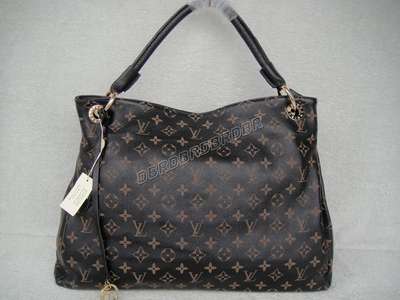 Discount Louis Vuitton Handbags Leather M40249 black Wholesale