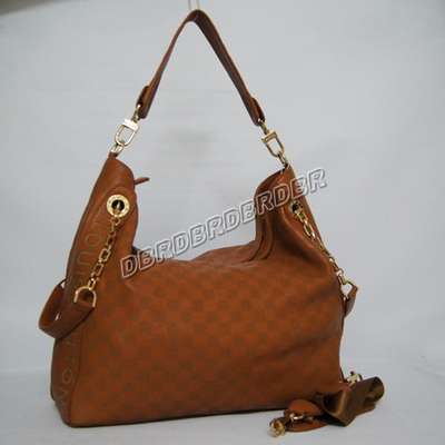 Discount Louis Vuitton Handbags Leather N95006 yellowish brown Wholesale