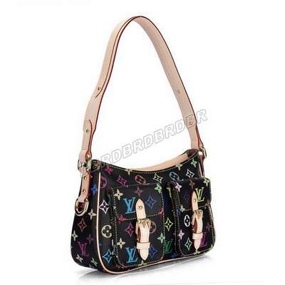 Discount Louis Vuitton Handbags Monogram Multicolore M40054 black Wholesale