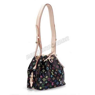 Discount Louis Vuitton Handbags Monogram Multicolore M42230 black Wholesale