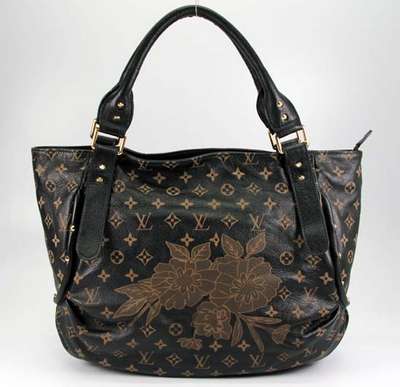 discount louis vuitton handbags leather m90713 black wholesale