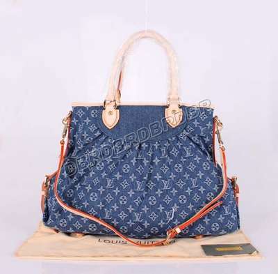 discount louis vuitton handbags monogram denim m95350 blue wholesale