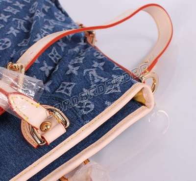 discount louis vuitton handbags monogram denim m95350 blue wholesale