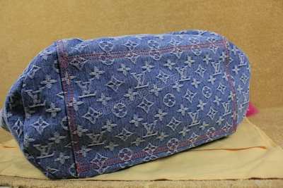 discount louis vuitton handbags monogram denim m40414 blue wholesale