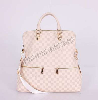 Discount Louis Vuitton Handbags Leather M92809 beige white Wholesale