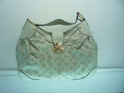 Discount Louis Vuitton Handbags Monogram Mahina M93128 beige white Wholesale