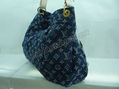 discount louis vuitton handbags monogram denim m40496 gray wholesale