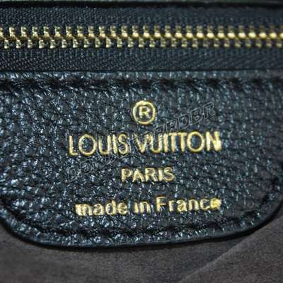 discount louis vuitton handbags leather 95516 black/gray wholesale