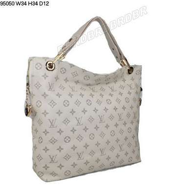 discount louis vuitton handbags leather m95050 monogram beige white wholesale