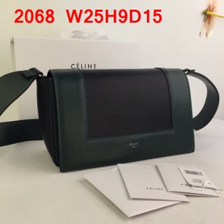 Celine 2068 messenger bag dark green / black 41551